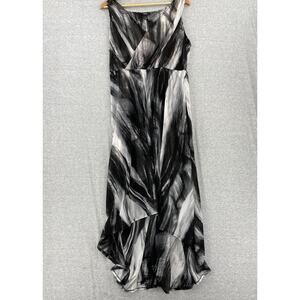 Simply Vera Dress Womens Large Black White Vera Wang Maxi Hi Low Hem Sleeveless